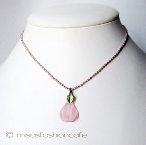 （画像用） マイケルミショー ネックレス 　真珠　ローズ（ピンク）