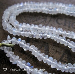 （画像用） マイケルミショー ネックレス 　天然石　薔薇（ホワイト）