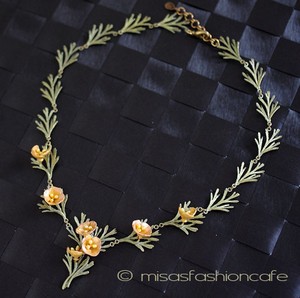 （画像用） Michaudネックレス再販! 真珠 ポピーのお花