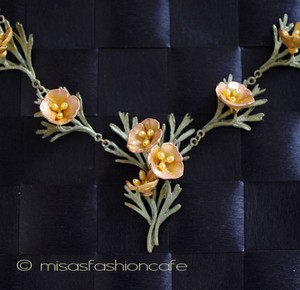 （画像用） Michaudネックレス再販! 真珠 ポピーのお花