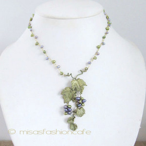 （画像用） マイケルミショーネックレス 　真珠 ぶどう　再販！