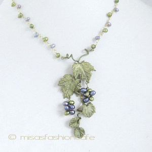 （画像用） マイケルミショーネックレス 　真珠 ぶどう　再販！