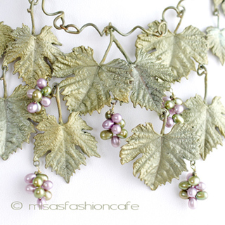 （画像用） マイケルミショーネックレス 真珠の葡萄