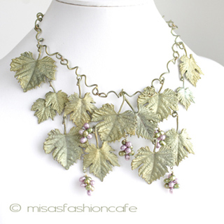 （画像用） マイケルミショーネックレス 真珠の葡萄