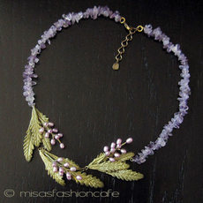 （画像用） Michaud ネックレス 再販！ 　真珠　天然アメジスト