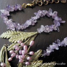 （画像用） Michaud ネックレス 再販！ 　真珠　天然アメジスト