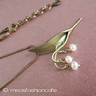 （画像用） Michaud ネックレス 真珠のすずらん再販