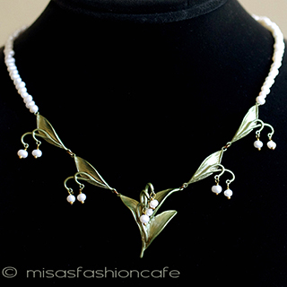 （画像用） 真珠の鈴蘭すずらん お花　ネックレス