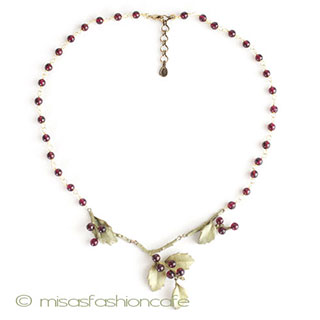 （画像用） マイケル　ミショー　再販！ 天然ガーネットのヒイラギ