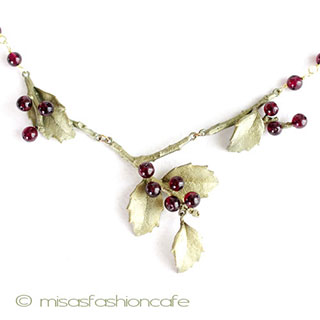 （画像用） マイケル　ミショー　再販！ 天然ガーネットのヒイラギ