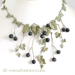 （画像用） Michaudネックレス再販　 天然石カシスの実