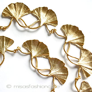 （画像用） マイケルミショー　24Kgp イチョウ　ネックレス