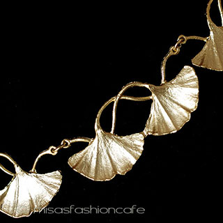 （画像用） マイケルミショー　24Kgp イチョウ　ネックレス