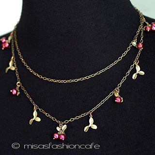 （画像用） ミショーネックレス　再販！ 真珠のクランベリー