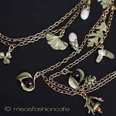 （画像用） Michaudネックレス再販 真珠・天然石　どんぐり