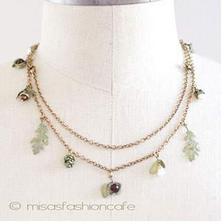 （画像用） Michaudネックレス再販 真珠・天然石　どんぐり