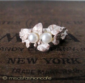 （画像用） マイケルミショー リング 真珠 スターリングシルバー