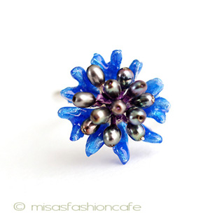 （画像用） マイケルミショー再販 真珠のお花　リング