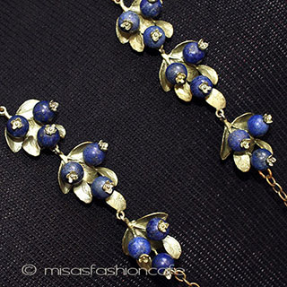 （画像用） ミショー天然石ネックレス ラピスのブルーベリー