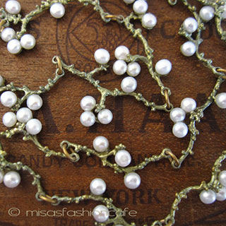 （画像用） マイケルミショーネックレス 真珠　梅の花　再販