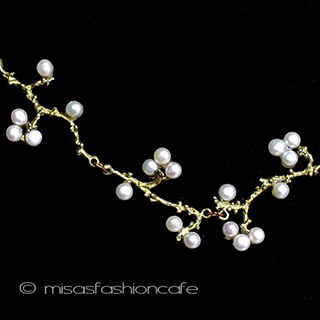 （画像用） マイケルミショー　真珠 梅の花　ネックレス