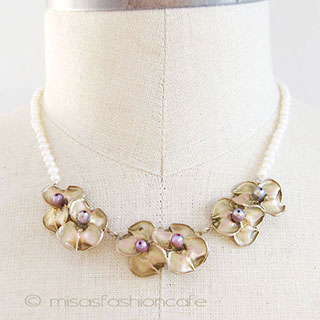 （画像用） Michaud 真珠ネックレス ヒヤシンスの花　再販！