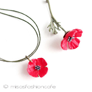 （画像用） マイケル ミショー新着 真珠・ポピーネックレス