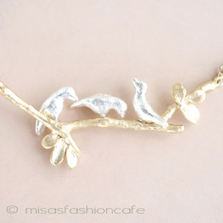 （画像用） マイケルミショー 鳥と小枝　ネックレス