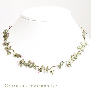 （画像用） ミショーネックレス 真珠　ハーブ