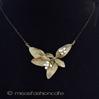 （画像用） Michaudネックレス再販！ 真珠　ハーブ：バジル