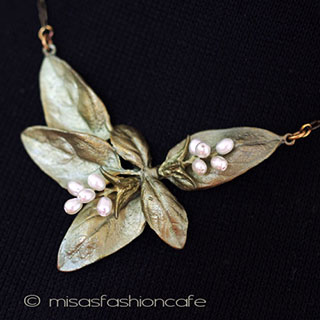 （画像用） Michaudネックレス再販！ 真珠　ハーブ：バジル