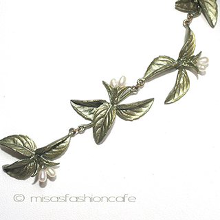 （画像用） マイケルミショー　真珠 バジル　ネックレス