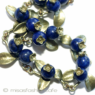 （画像用） 天然石　ブルーベリー ラピス　ブレスレット