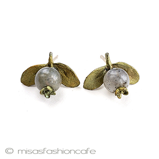 （画像用） マイケルミショー　ピアス 天然石ブルーベリー 再販