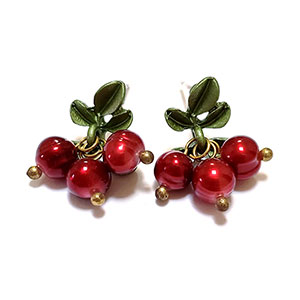 （画像用） 真珠ベリー　ピアス パールのクランベリー