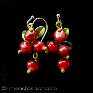 （画像用） パール真珠クランベリー ピアスまたはクリップ