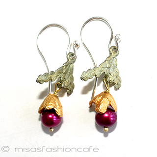 （画像用） 真珠　杉の木の実 ピアス　または　クリップ