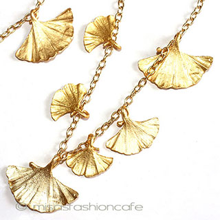 （画像用） マイケルミショー再販 イチョウ　ネックレス