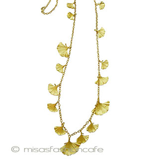 （画像用） マイケルミショー再販 イチョウ　ネックレス