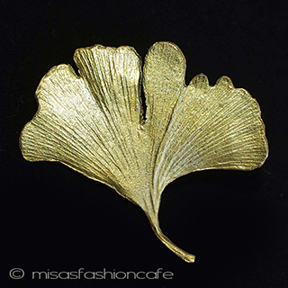 （画像用） マイケルミショー　再販！ イチョウの葉ブローチ