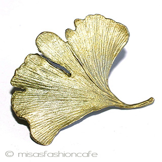 （画像用） マイケルミショー　再販！ イチョウの葉ブローチ