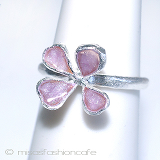 （画像用） マイケルミショー　指輪 ライラックのお花　銀製