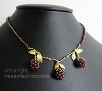 （画像用） Michaudネックレス　再販！ 　天然石　ラズベリー