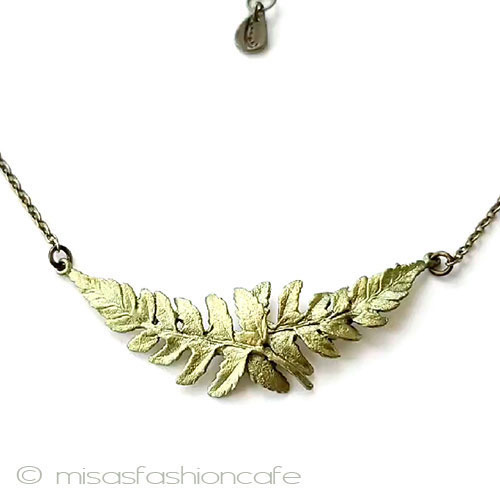 （画像用） マイケルミショー　新着 シダの葉　ネックレス