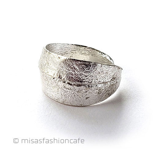 （画像用） マイケルミショー　指輪 ユーカリ銀葉　リング