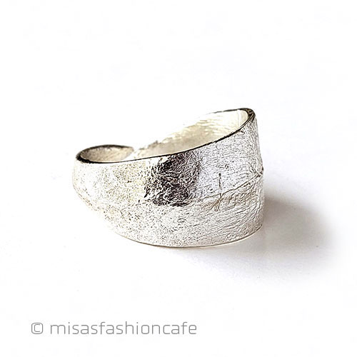 （画像用） マイケルミショー　指輪 ユーカリ銀葉　リング