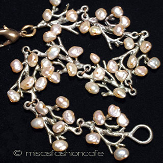 （画像用） マイケルミショー　 真珠の珊瑚ブレスレット