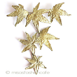 （画像用） マイケルミショーブローチ ひらひら揺れる　もみじ　