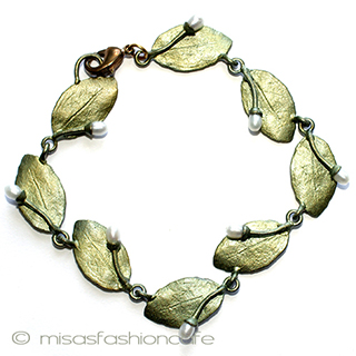 （画像用） マイケルミショー　真珠 植物　ブレスレット