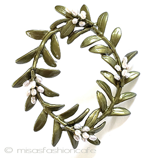 （画像用） 真珠　ブローチ フラワーリース